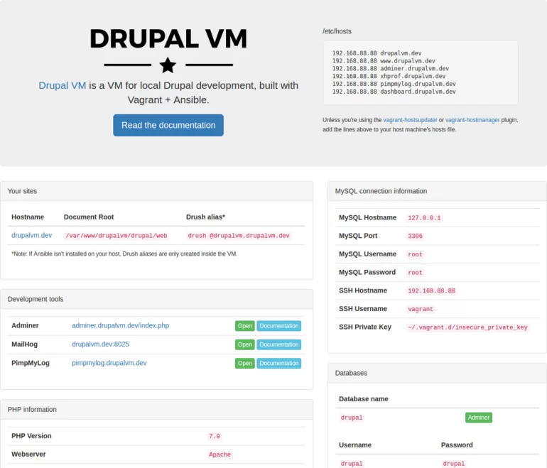 Spinning up the Drupal environment with Drupal VM 3
