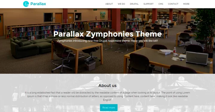 Parallax Zymphonies Drupal theme